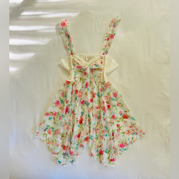 Vintage Rare Victoria Secret White Floral Fairy Slip Dress - Picture 1 of 6